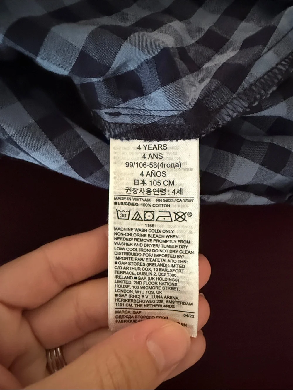 GAP gingham dress